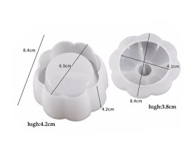 Molde silicona mini alhajero flor